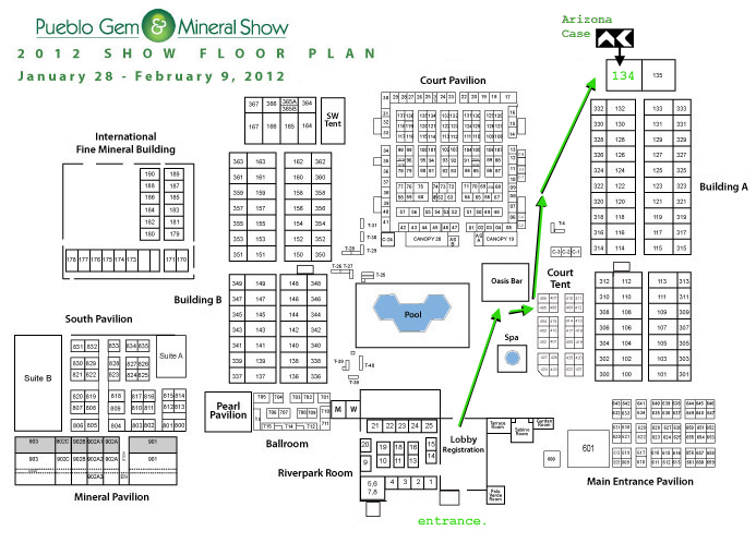 Pueblo Inn Gemshow Floorplan